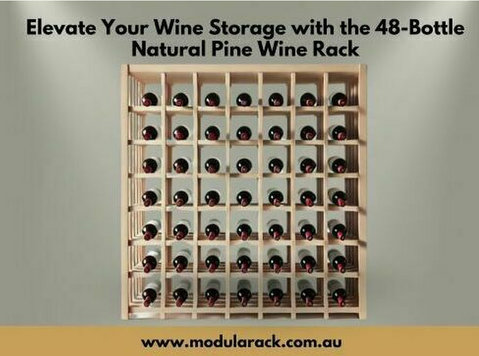 Elevate Your Wine Storage with the 48-bottle Natural Pine - Muebles/Electrodomésticos