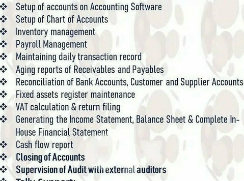 Accounting, Auditing, Vat & Esr - Legal/Finance