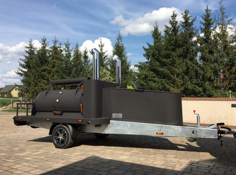 grill smoker trailer bbq grill na przyczepie Texas 4 Xxl - Samochody/Motocykle