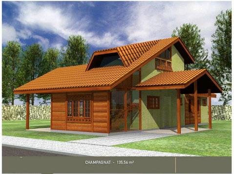 Casas pre fabricadas em madeira - Κτίρια/Διακόσμηση