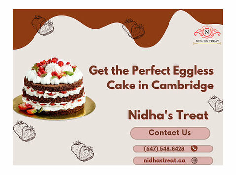 Order Perfect Eggless Cake in Cambridge | Nidha's Treat - Muu
