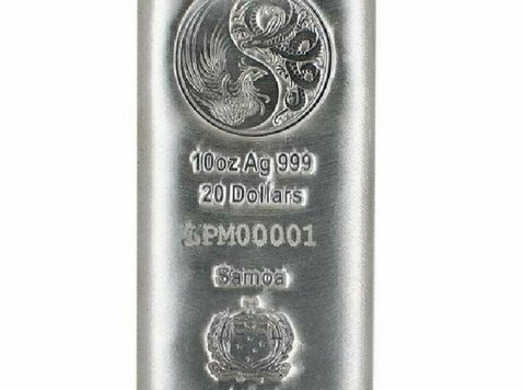 2023 10 Oz Silver Dragon Phoenix Bar – Samoa - نادر و نایاب/قدیم اشیاء