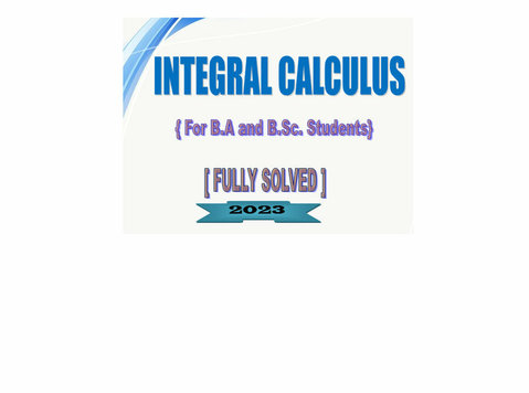 Integral Calculus - หนังสือ/เกม/ดีวีดี
