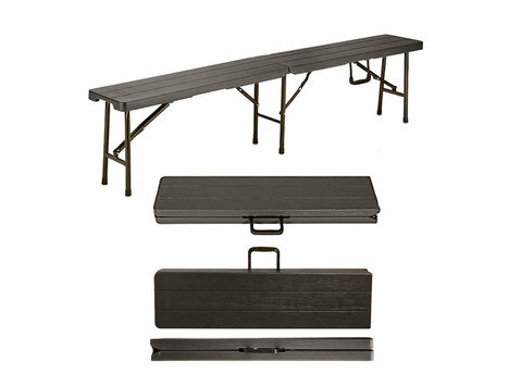 ‎180cm Portable Folding Bench | Hdpe Wood Grain Series - Мебел/Апарати за домќинство