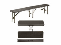 ‎180cm Portable Folding Bench | Hdpe Wood Grain Series - Meble/AGD