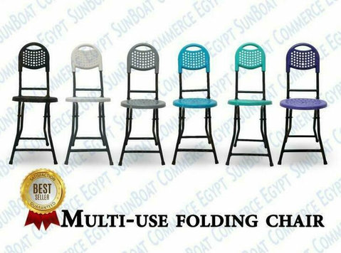 Portable folding chairs – colorful - Meble/AGD