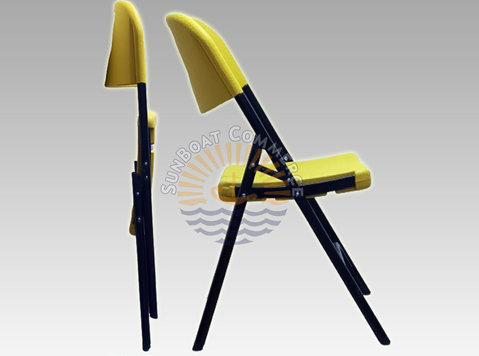 Sunboat Portable folding chairs | 2 Pieces Pack [yellow] - Furniture/Appliance