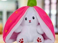 Strawberry Zipper Bunny Soft Toy - Beebide/Laste asjad