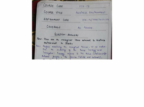 Well Prepared Ignou Handwritten Assignment available - Books/Games/DVDs