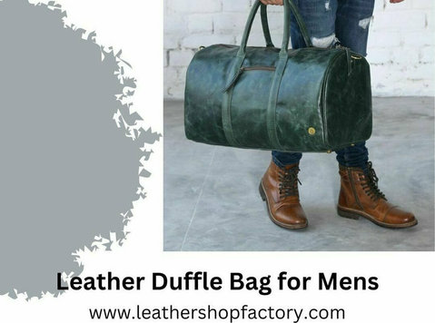 Leather Duffle Bag for Mans Leather Shop Factory - Klær/Tilbehør