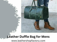 Leather Duffle Bag for Mans Leather Shop Factory - 衣類/アクセサリー