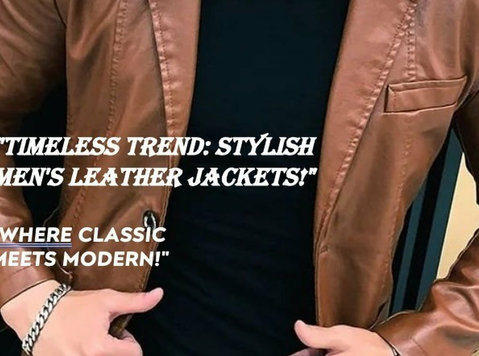 Men Business Casual Classic Pu Leather Suit - Roupas e Acessórios