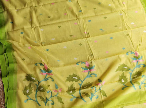 Pure Cotton Jamdani Saree - Oblečení a doplňky