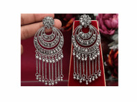 Silver color oxidised earrings - Kleding/accessoires