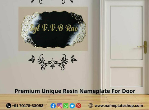 Get Your Personalized Premium Resin Nameplate for Your Door - Bộ sưu tập/Cổ vật