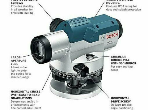 Bosch Gol 32d 32x Optical Level Kit with Indian Make Tripod - อิเลคทรอนิกส์