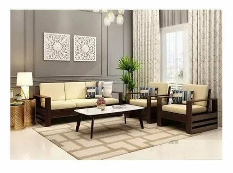 Buy a Wooden 5 Seater Sofa Set Upto 60% off - Furniture/Appliance