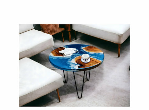 Crystal Clarity:purchas an epoxy resin center table for sale - Muebles/Electrodomésticos