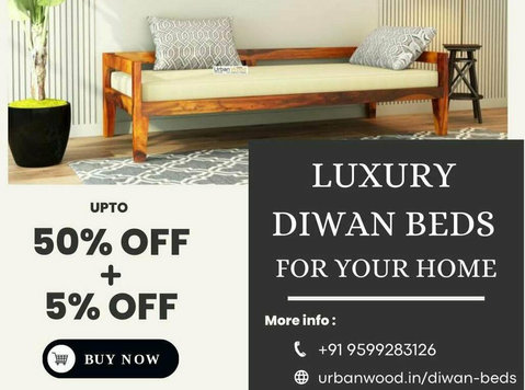 Premium Wooden Diwan Cot for Comfort and Style - Urbanwood - Furniture/Appliance
