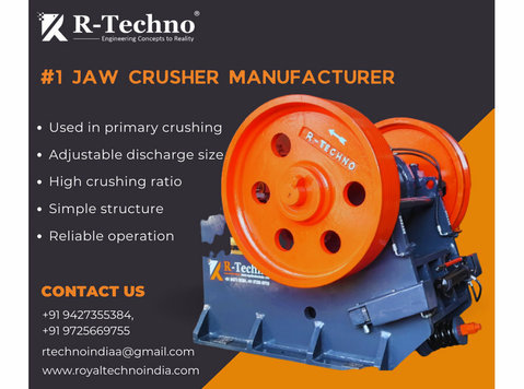 #1 Jaw Crusher Manufacturer in Gujarat | Royal Techno India - Buy & Sell: Other