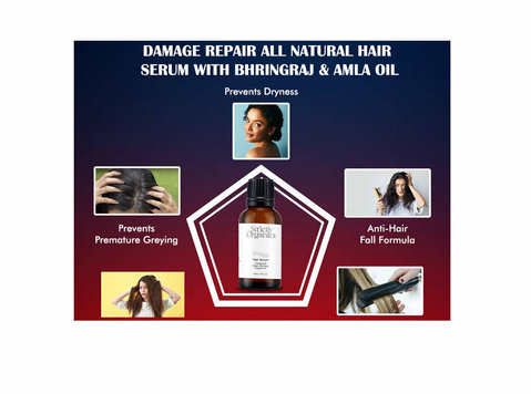 Buy Organic Hair Serum with Bhringraj & Amla Oil - Diğer