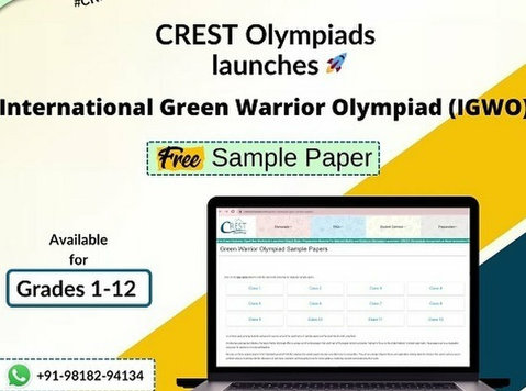 Sample paper available for 5th grade crest green olympiad - Annet