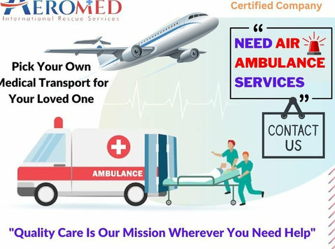 Aeromed Air Ambulance Service in Srinagar: Need Bed-to-bed - 뷰티/패션