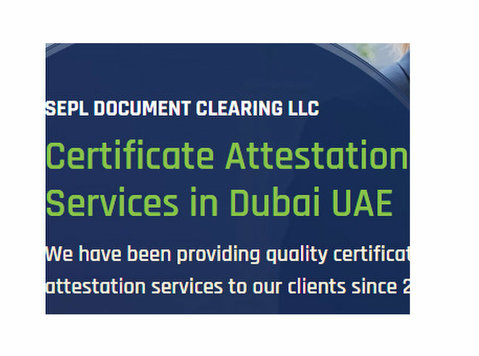 Certificate Attestation Services in Dubai - Services: Other