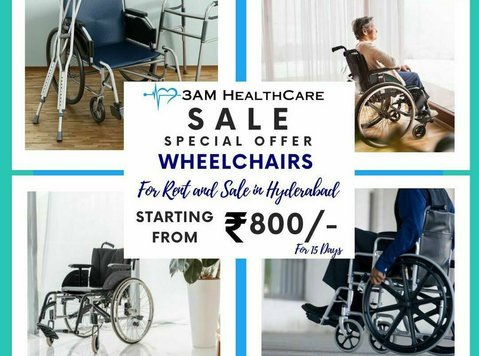 wheelchair & Hospital Beds on Rent & Sale in Hyderabad - Outros