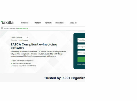 Taxilla's e-invoice solution for Ksa - Pháp lý/ Tài chính