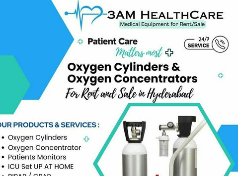 Oxygen Cylinder & Concentrators for Rent and Sale Hyderabad - 기타