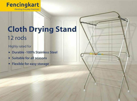 Fencingkart Stainless Steel Foldable Clothes Drying Rack - Muu
