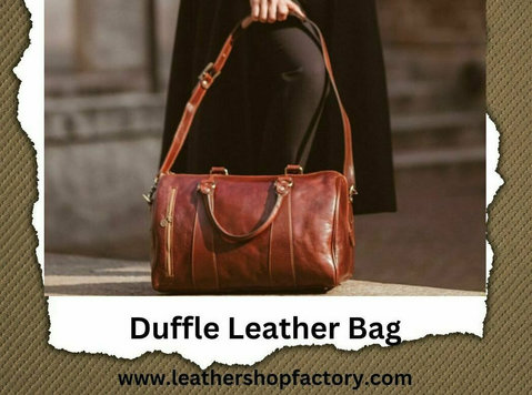 Duffle Leather Bags – Leather Shop Factory - Klær/Tilbehør