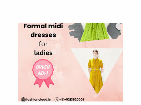 Elegance Redefined: Formal midi dresses for ladies - Ruha/Ékszer