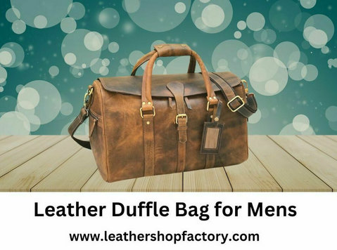 Leather Duffle Bag for Mens – Leather Shop Factory - Oblečení a doplňky