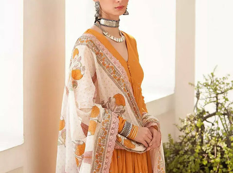 Spotlight with Chandani Solid V Neck Anarkali with Plazzo - Clothing/Accessories
