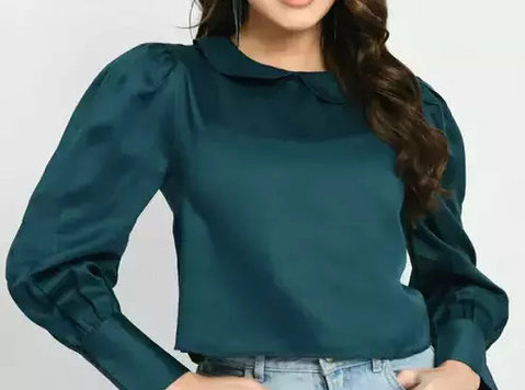 Tondra Radiant Satin Crop Tops - Clothing/Accessories