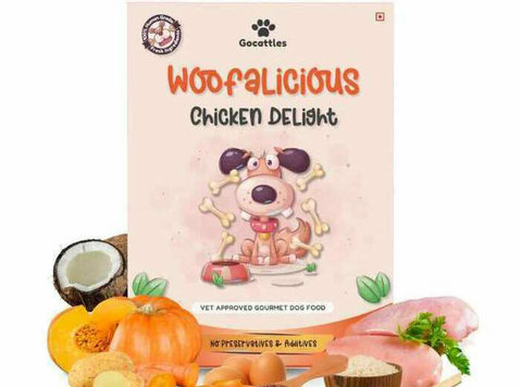 Gocattles Woofalicious Chicken Delight 500g | Fresh Dog Food - Otros