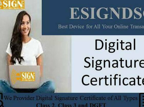 Get Digital Signature Certificate Agency in Faridabad - Останато