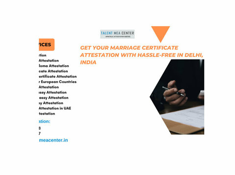Get Your Marriage Certificate Attestation with Hassle-free - Services: Other