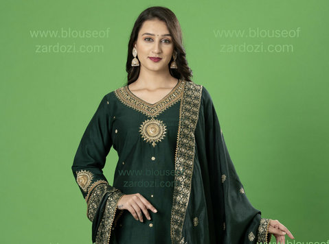 Elegant Bottle Green Marodi Work Designer Dress - Ubrania/Akcesoria