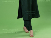 Elegant Bottle Green Marodi Work Designer Dress - 服饰