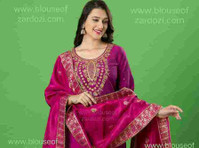 Mesmerizing Magenta Hand Work Salwar Suit - Quần áo / Các phụ kiện