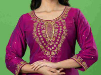 Mesmerizing Magenta Hand Work Salwar Suit - உடை /தேவையானவை 