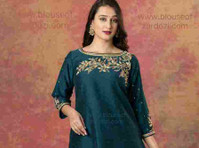 Royal Blue Elegance: Blue Zardozi Perl Work Salwar Suit - בגדים/אביזרים