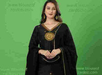 Timeless Elegance: Black Mandala Marodi Zardozi Work Salwar - Abbigliamento/Accessori