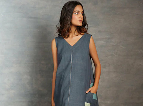 A-line Khadi Dress – Handcrafted & Sustainable Fashion by Th - Riided/Aksessuaarid