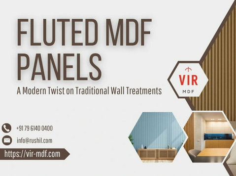 Modern Fluted Mdf Panels for Elegant Interior Wall Design - אחר