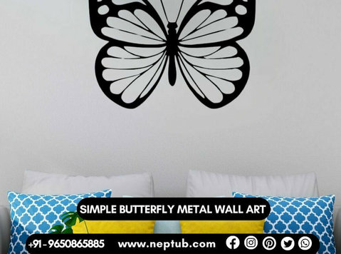 Buy Butterfly Metal Wall Art Showpiecees For Home Decor - Samlegjenstander/Antikviteter