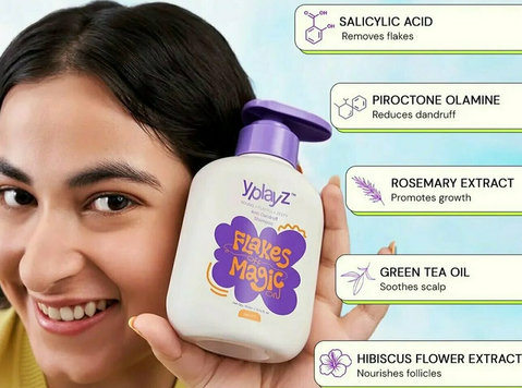 yplayz flakes off magic on anti-dandruff shampoo - Baby/Barneutstyr